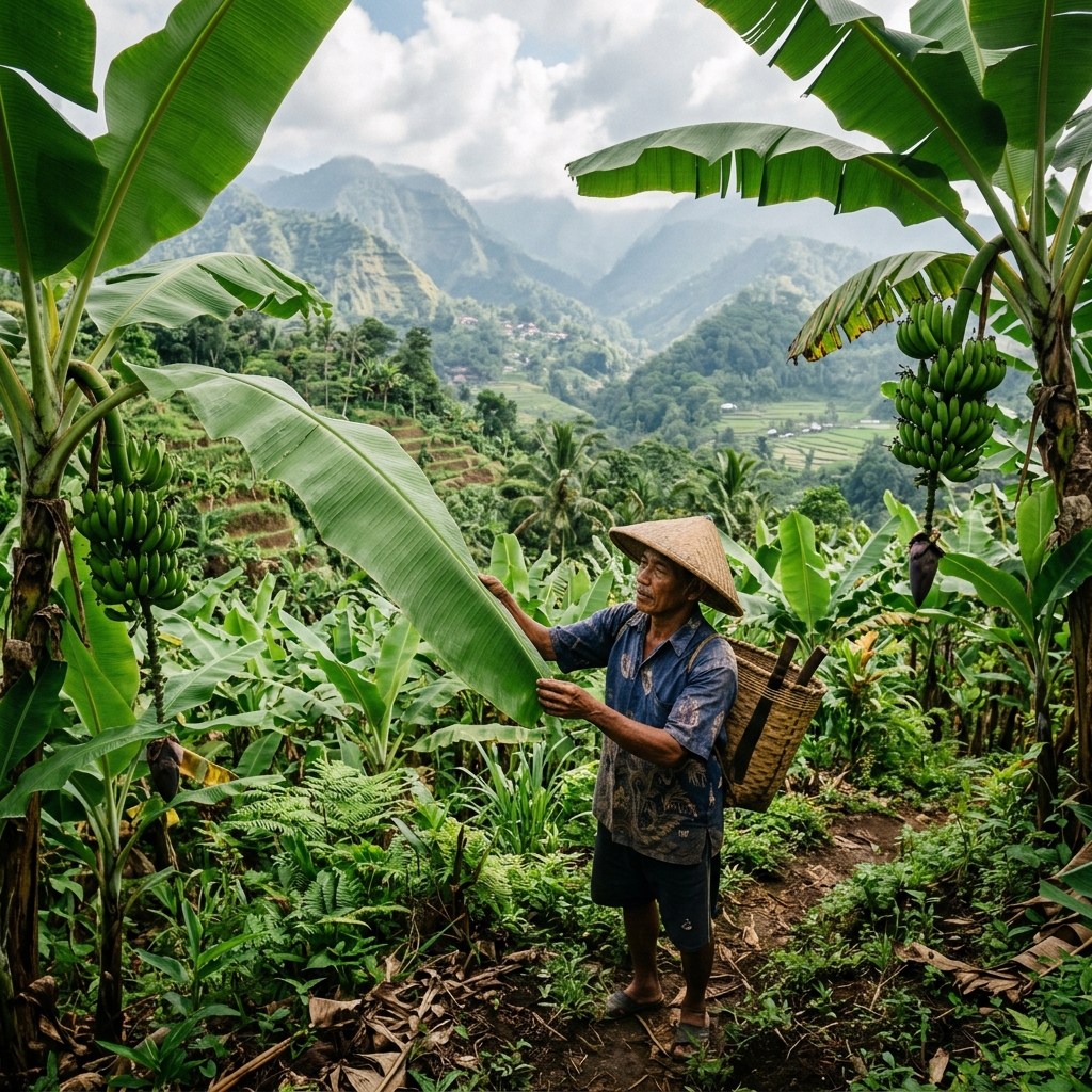 Banana Leaf Farmer in Jurit